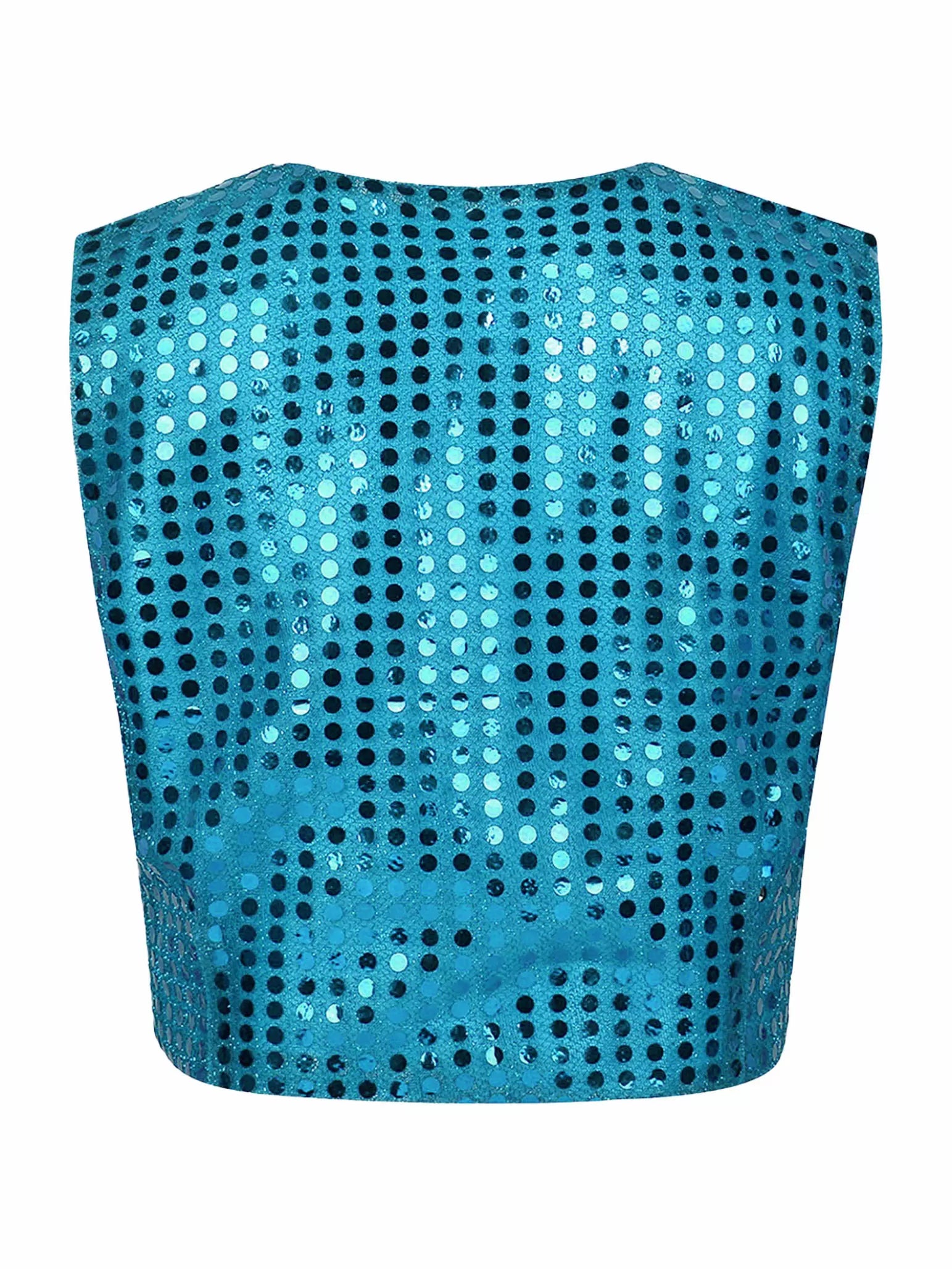 Kids Boys Sequined Sleeveless Vest Waistcoat Costume for Jazz Dance