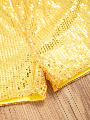 Pantaloncini da ballo con paillettes scintillanti per ragazze Costume da performance latina jazz