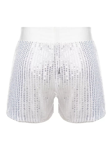 Pantaloncini da ballo con paillettes scintillanti per ragazze Costume da performance latina jazz