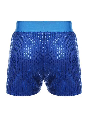 Pantaloncini da ballo con paillettes scintillanti per ragazze Costume da performance latina jazz