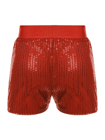 Pantaloncini da ballo con paillettes scintillanti per ragazze Costume da performance latina jazz