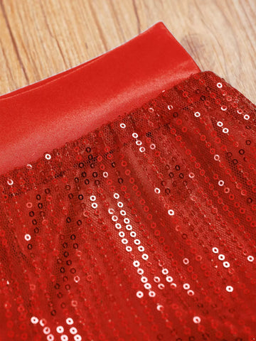 Pantaloncini da ballo con paillettes scintillanti per ragazze Costume da performance latina jazz