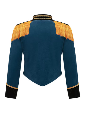 Giacca da cappotto con nappe e frange a maniche lunghe, costume da circo per ragazze