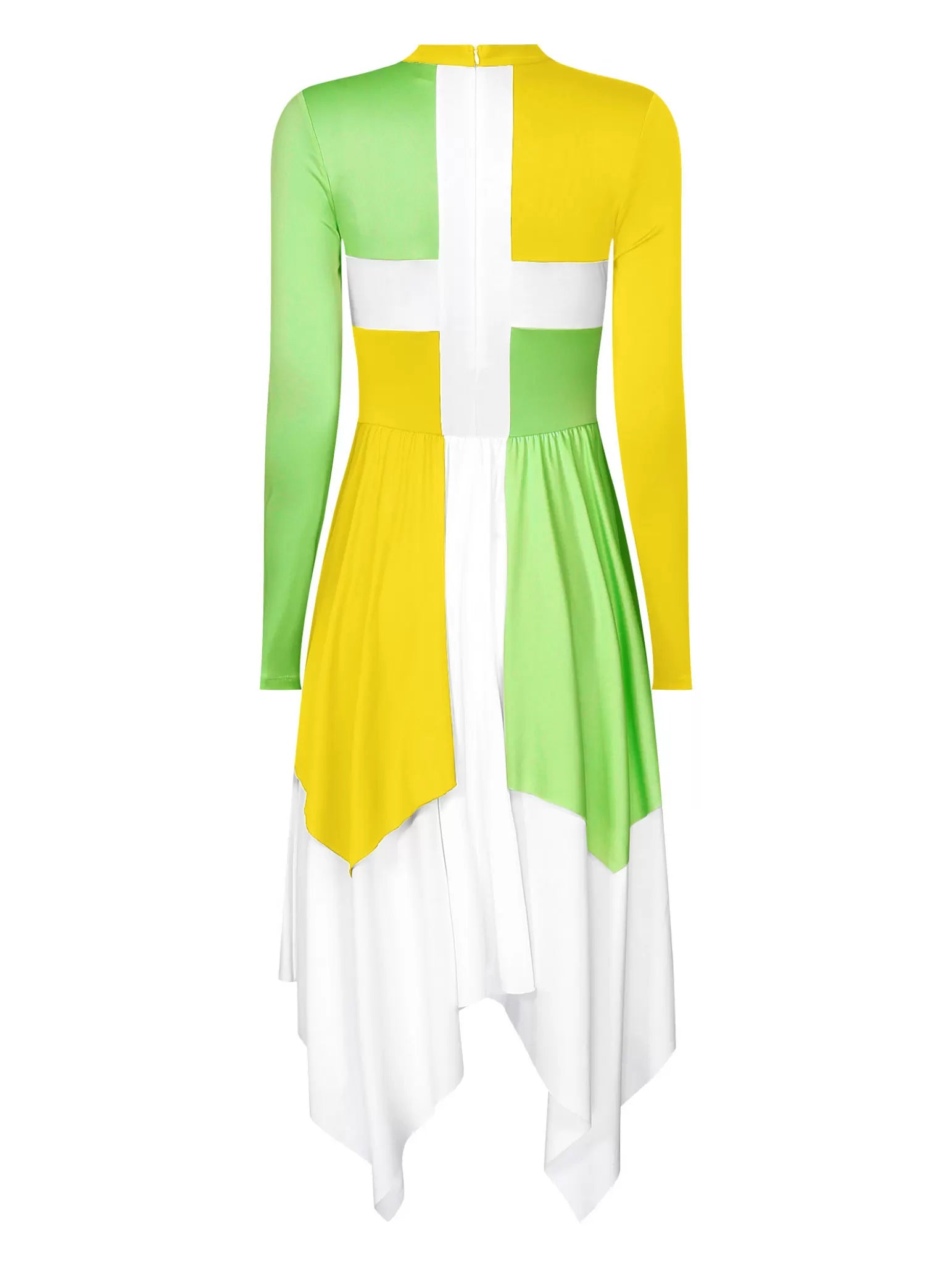 Abito da ballo di lode liturgica color block da donna