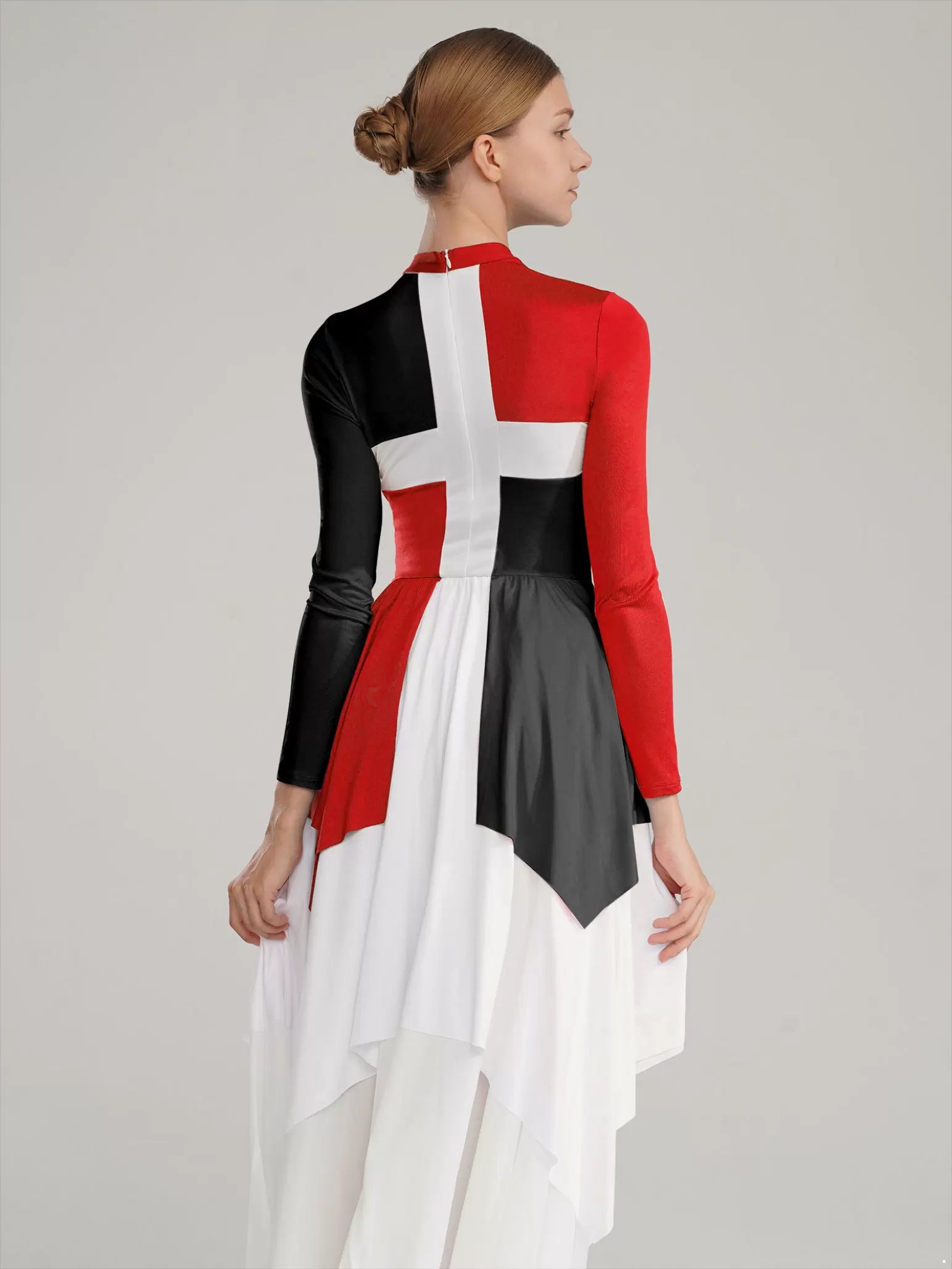 Abito da ballo di lode liturgica color block da donna