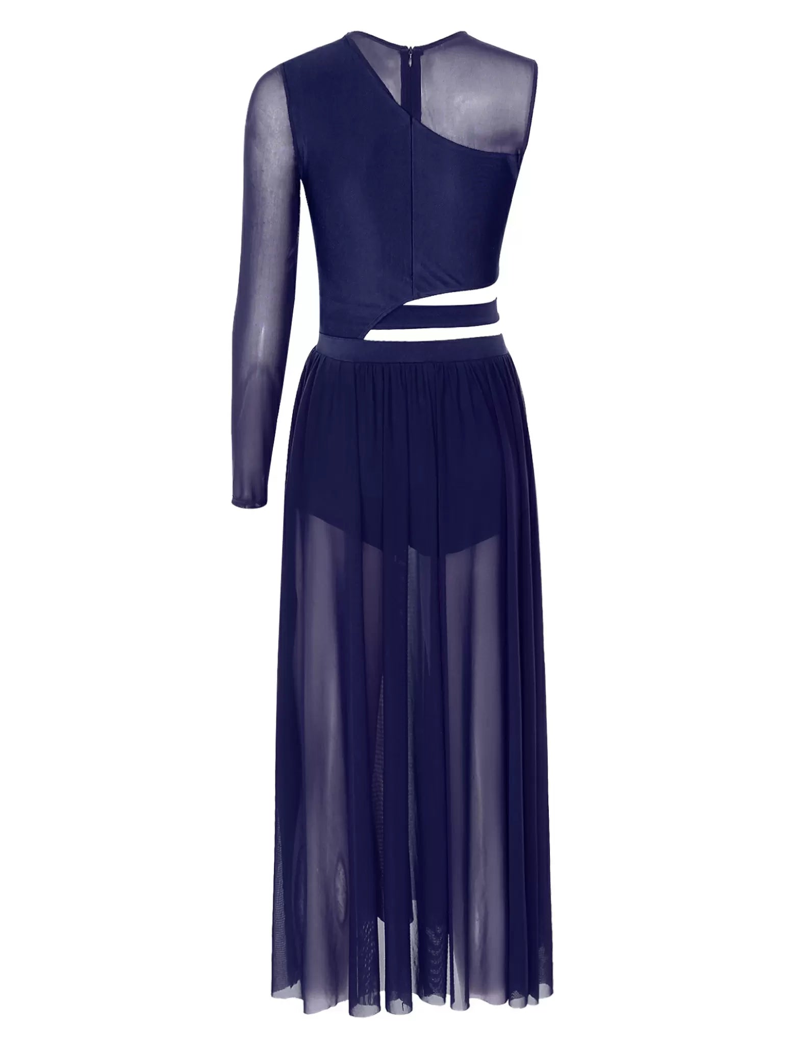 Women Side Split Mesh Modern Lyrical Dance Dresses