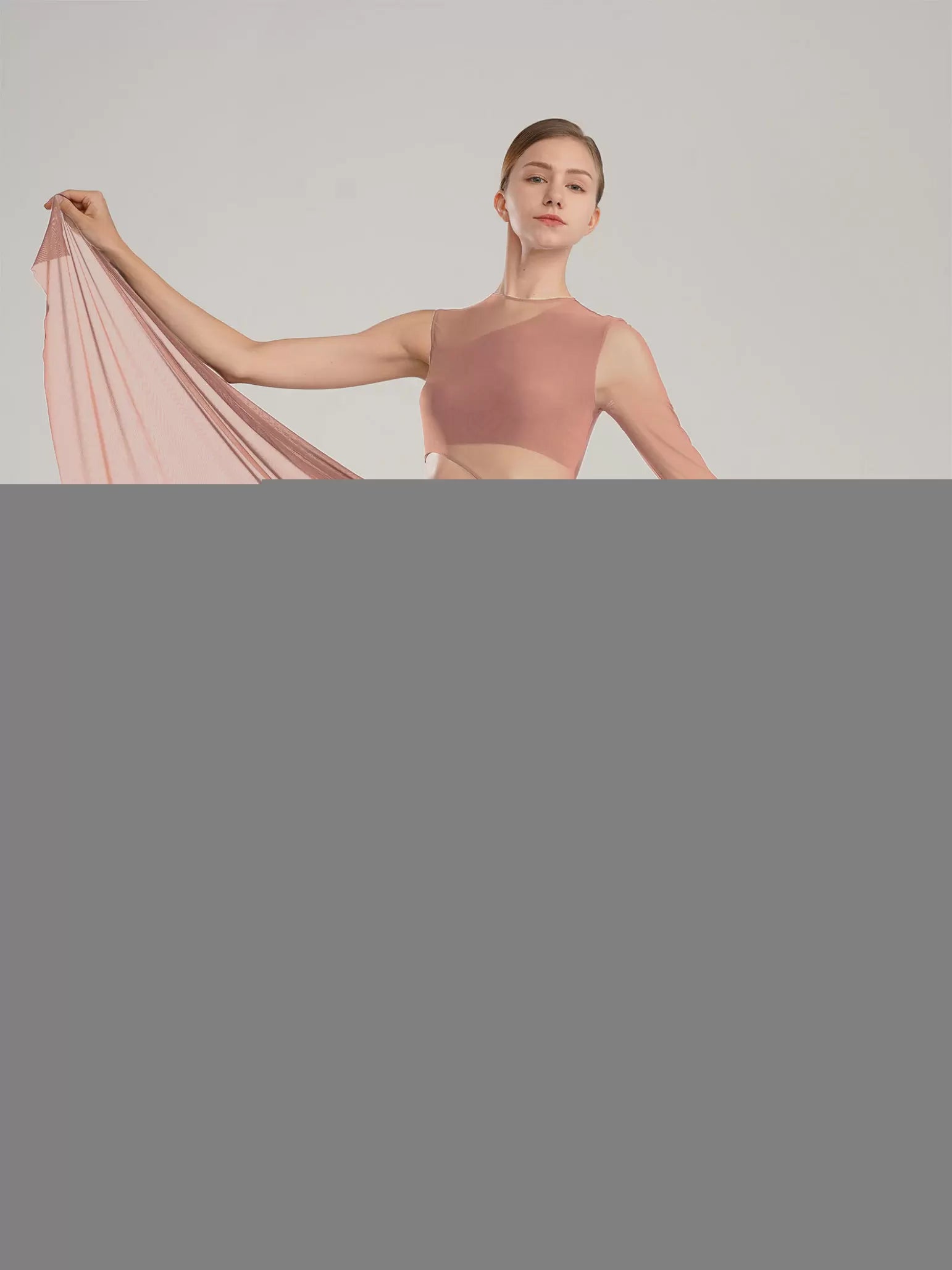 Women Side Split Mesh Modern Lyrical Dance Dresses