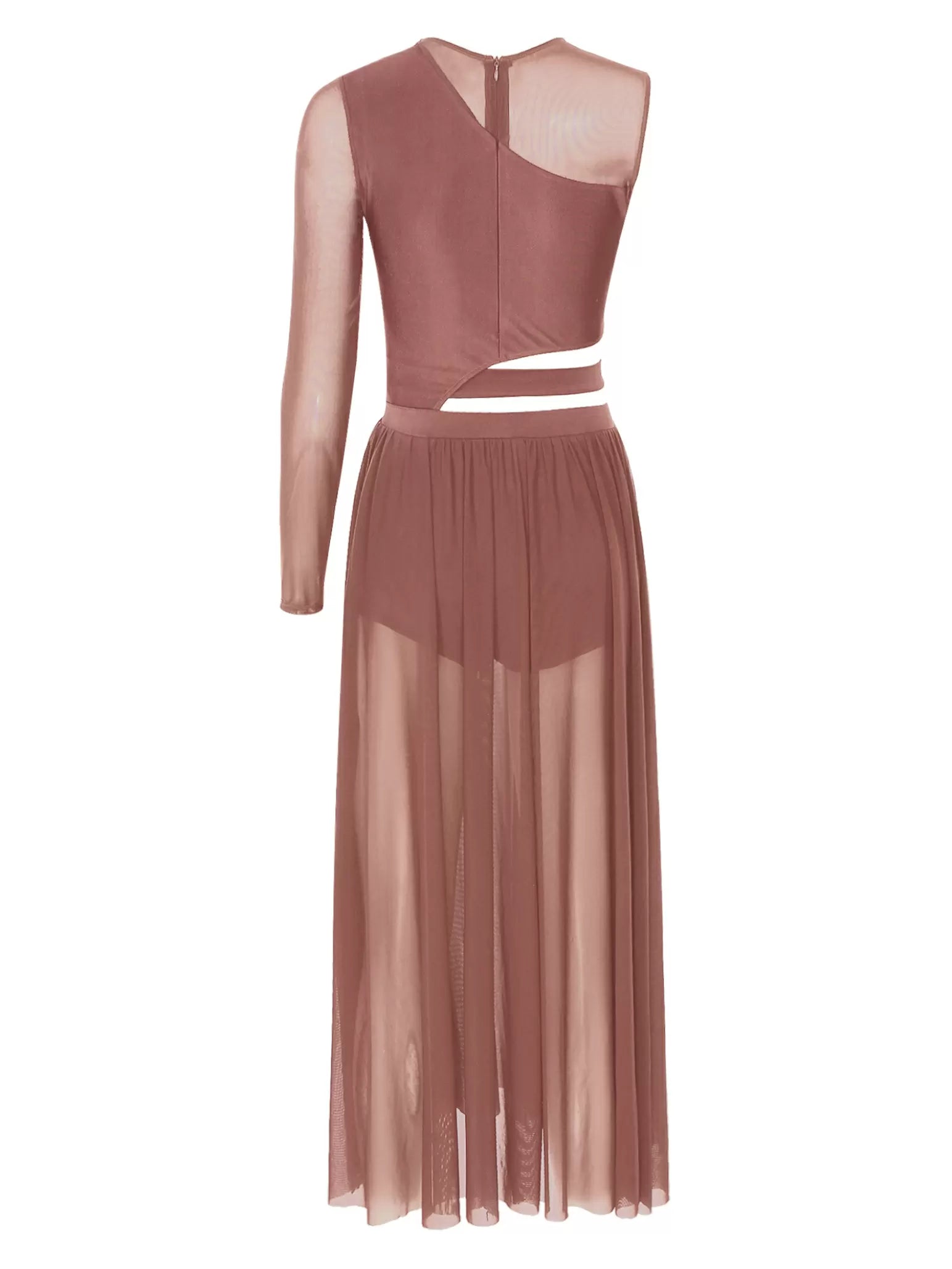 Women Side Split Mesh Modern Lyrical Dance Dresses