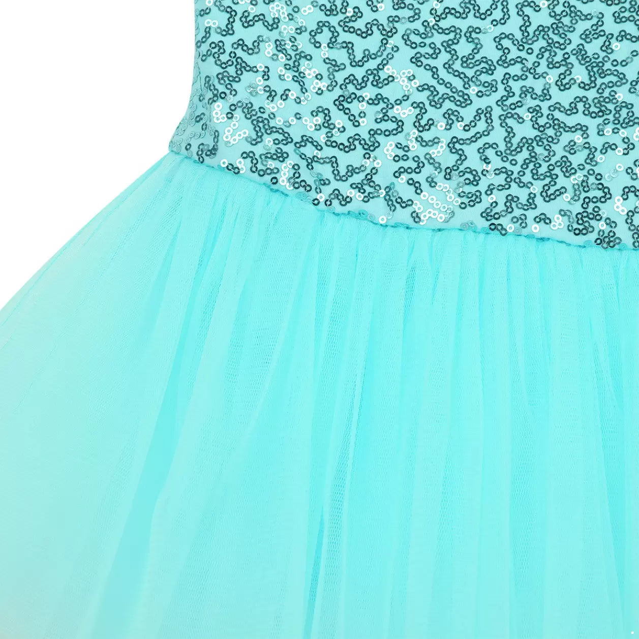 Kids Girls Sequin Ballet Dance Tutu Tank Dress