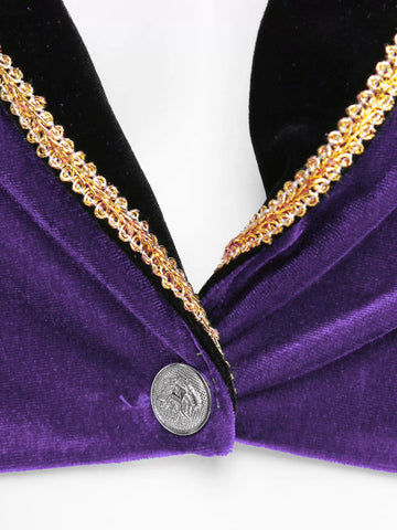 Women Halloween Velvet Swallow-Tailed Coat Long Sleeve Lapel Blazer